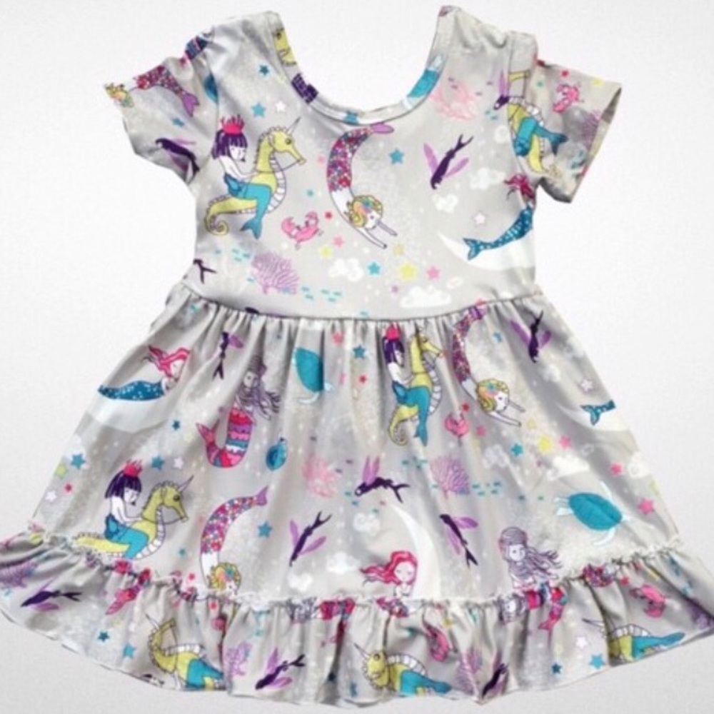 New Mermaid ruffle dress
